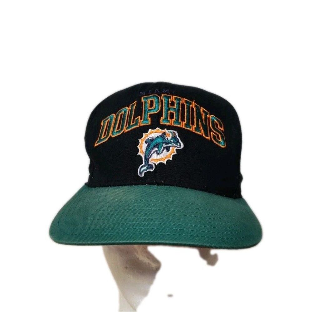Rare Vintage Reebok Miami Dolphins Hat Cap Logo One Size Fits Most